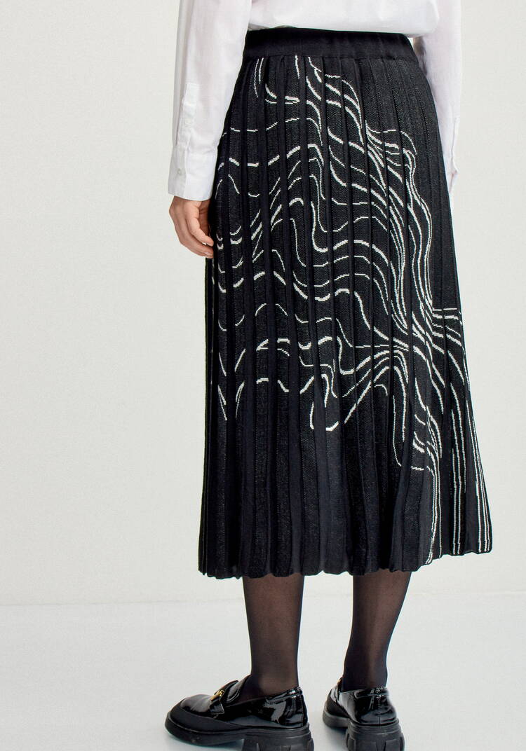 Юбка плиссе с абстрактным рисунком шир.  750, рис. 11