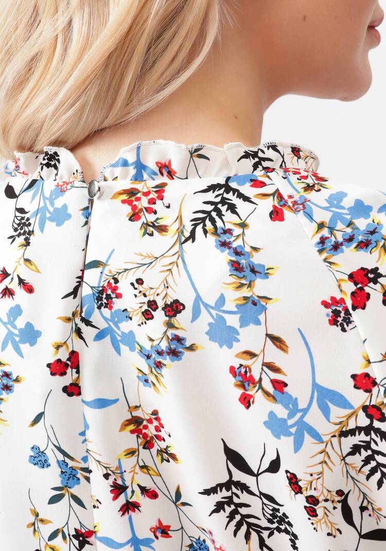 Блуза с цветочным принтом свободного кроя шир.  750, рис. 5