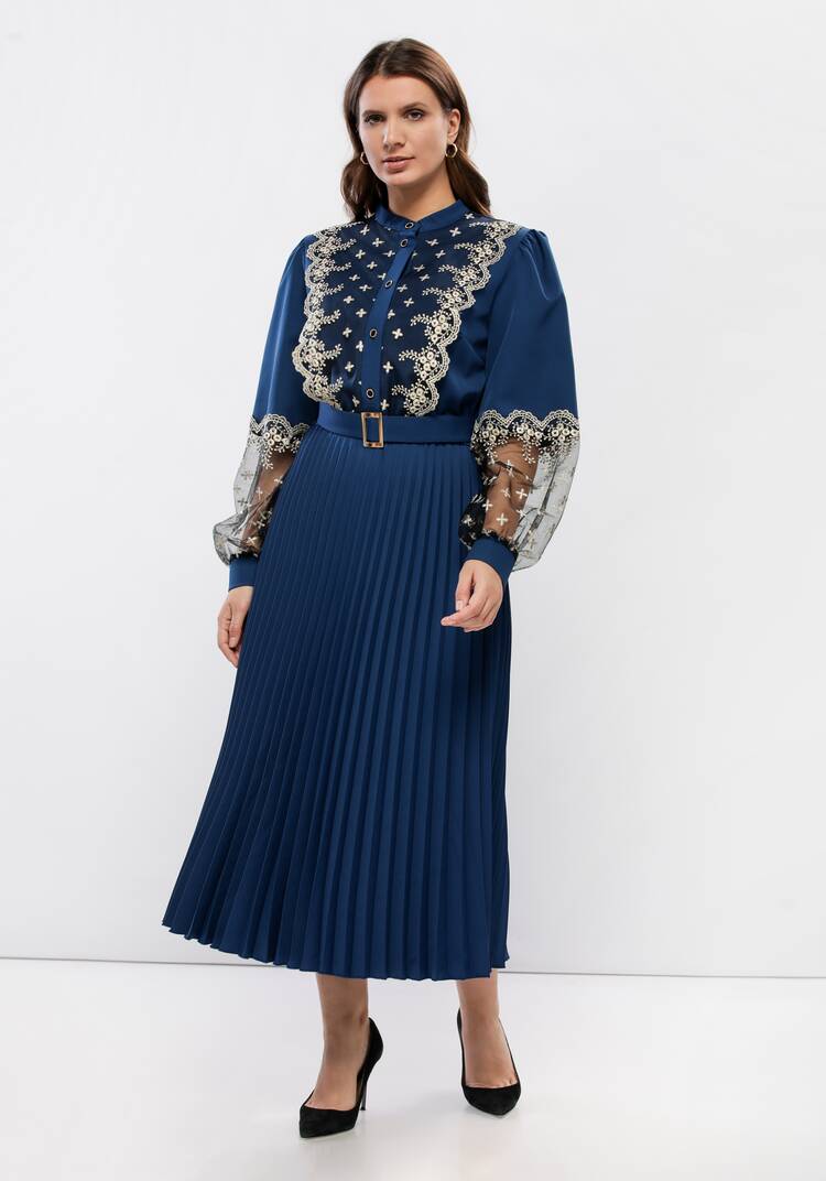 Платье с ажурным кружевом шир.  750, рис. 33