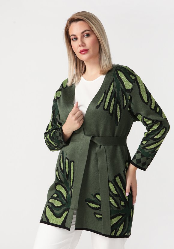 Кардиган с крупным орнаментом шир.  580, рис. 2