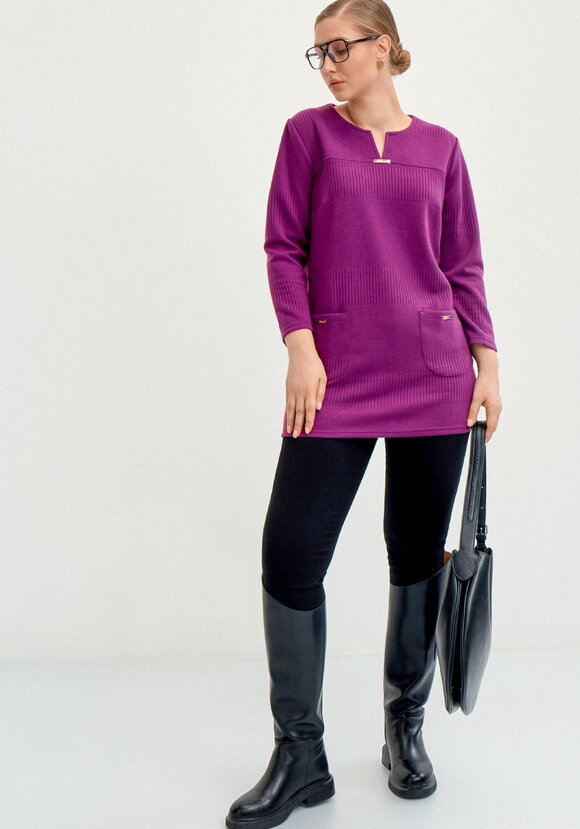 Блуза из трикотажа с кокеткой-впереди шир.  580, рис. 8