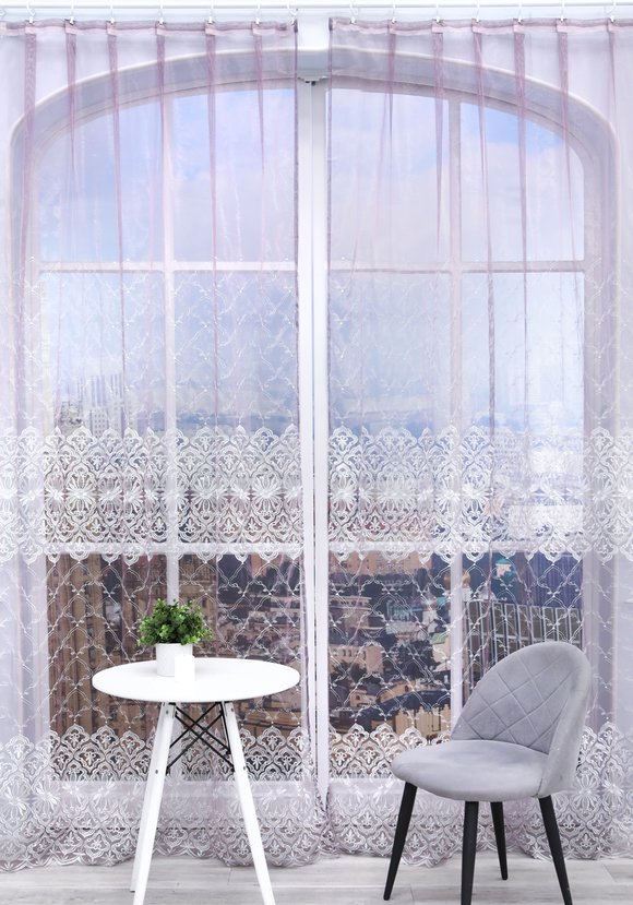 Комплект тюля с вышивкой Бонжур шир.  580, рис. 4