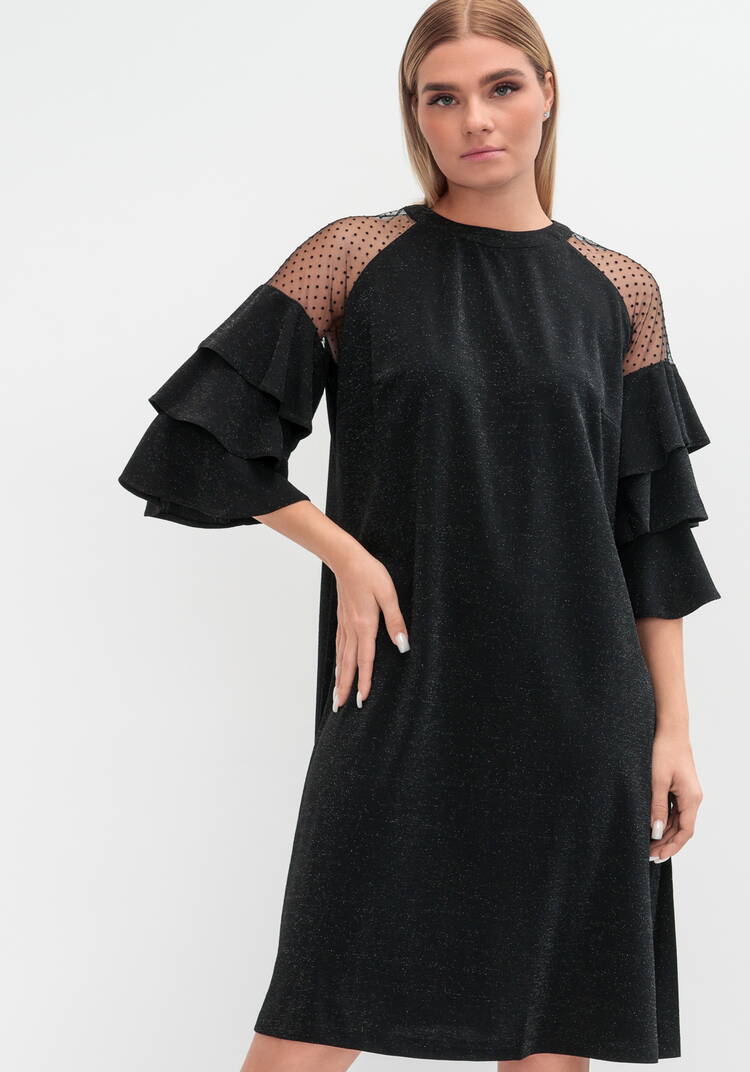 Платье с рукавом волан шир.  750, рис. 1