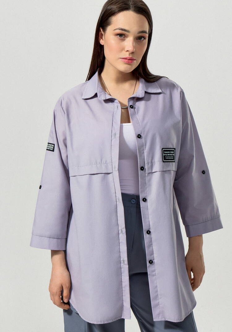 Рубашка с патами на рукаве Джоан шир.  750, рис. 44