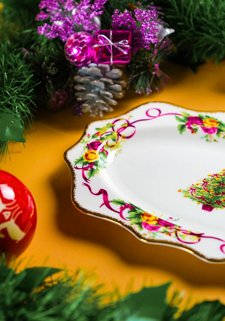 Блюдо из фарфора Алая лента шир.  750, рис. 5