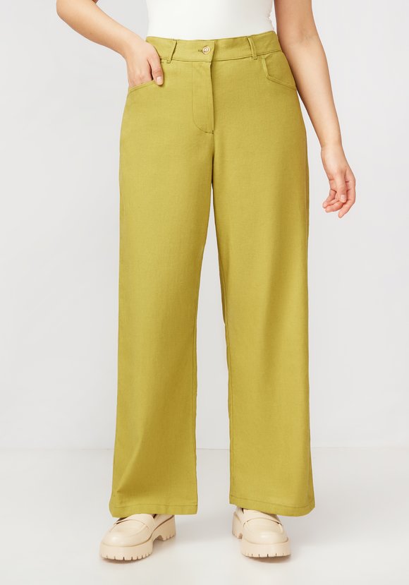 Брюки палаццо из льняной ткани шир.  580, рис. 15