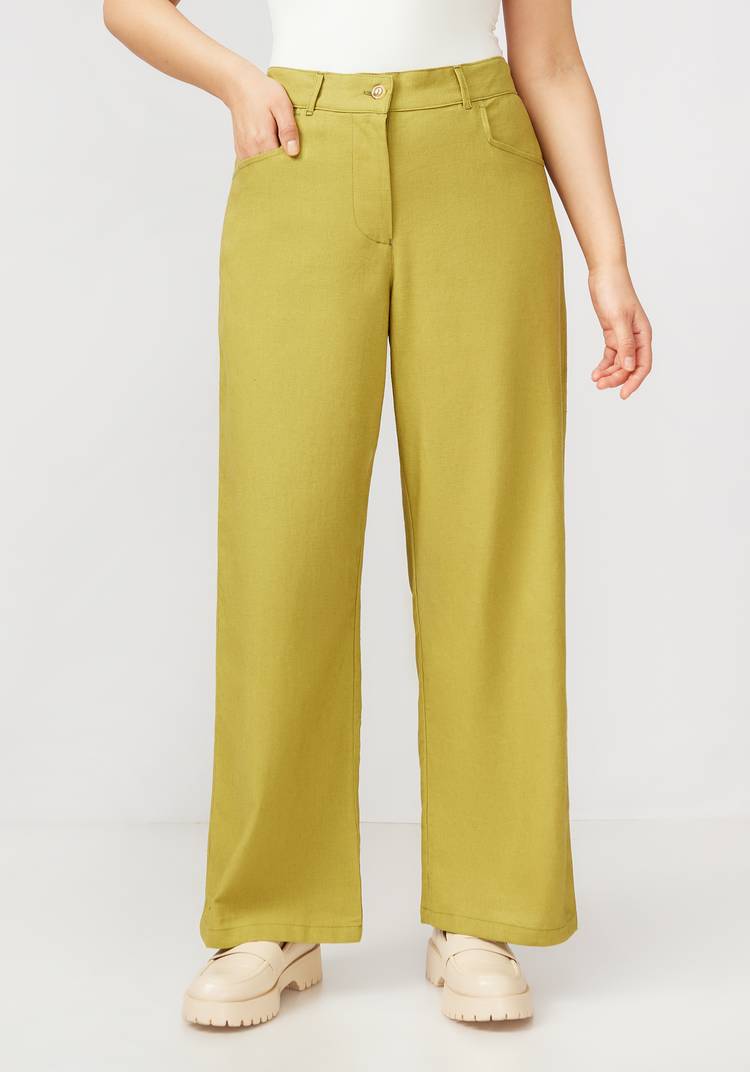 Брюки палаццо из льняной ткани шир.  750, рис. 15