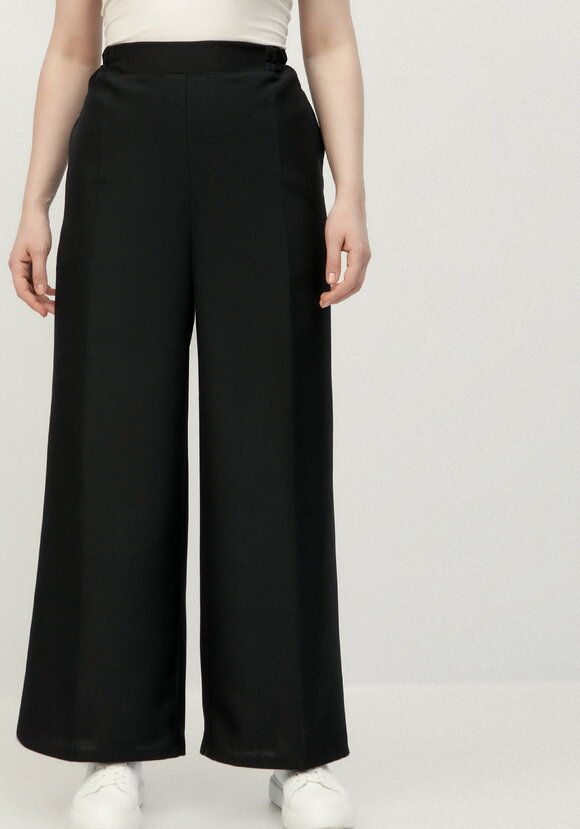 Брюки на эластичной ленте свободного кроя шир.  580, рис. 4