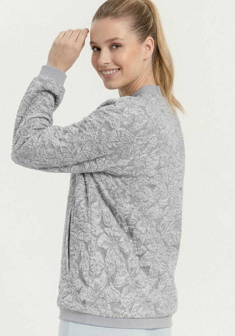 Бомбер из ткани с жаккардовым узором шир.  750, рис. 27