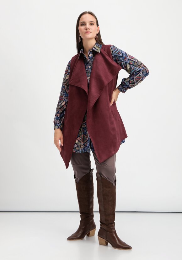 Жилет оверсайз с воротом апаш шир.  580, рис. 9