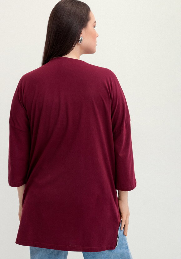 Туника с принтом на груди шир.  580, рис. 44