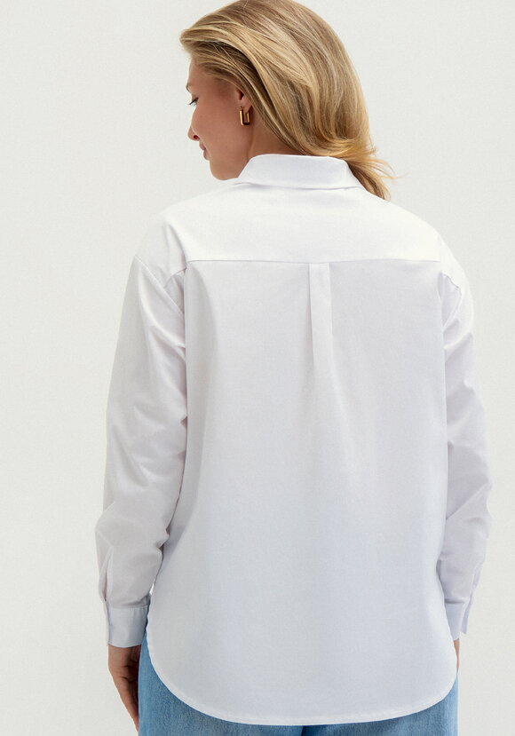 Рубашка оверсайз со спущенным плечом шир.  580, рис. 3