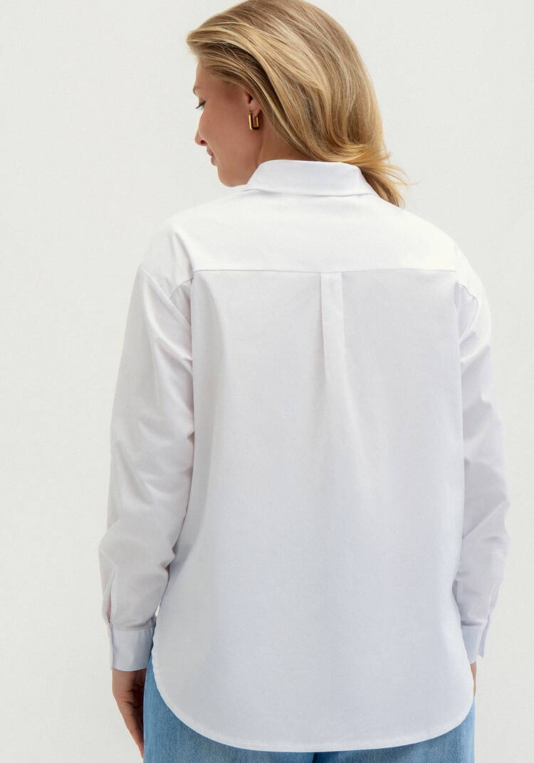 Рубашка оверсайз со спущенным плечом шир.  750, рис. 3