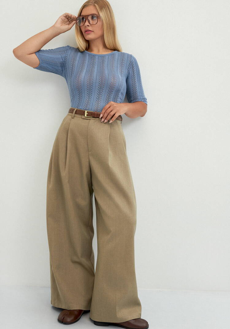 Джемпер с ажурным вертикальным рисунком шир.  750, рис. 16