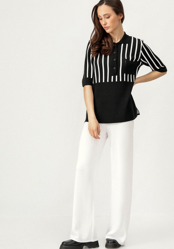 Джемпер-поло с вертикальной полосой шир.  580, рис. 24