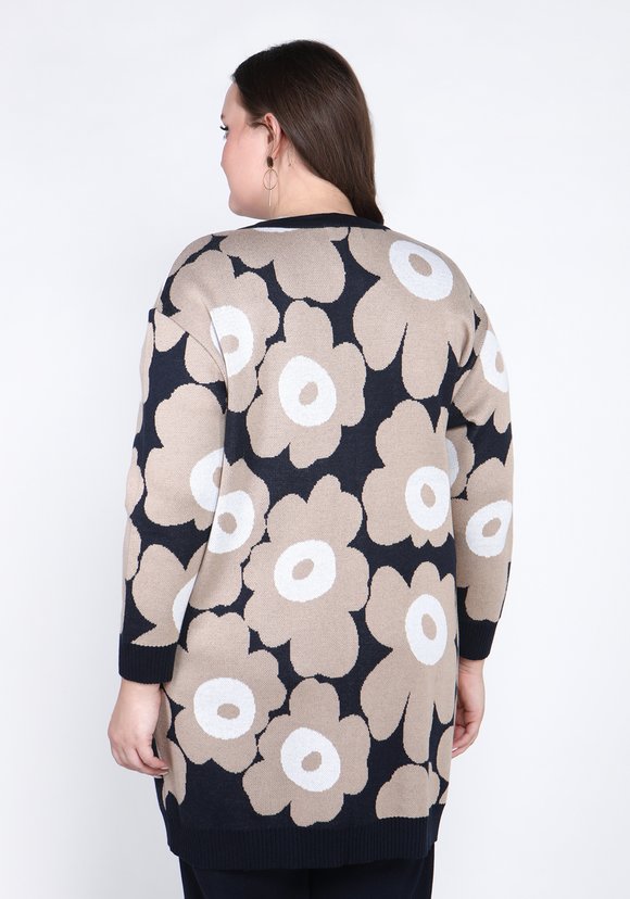 Кардиган с цветочным орнаментом на пуговицах шир.  580, рис. 3