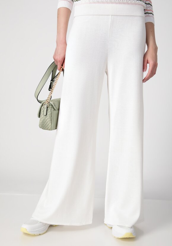 Брюки однотонные высокой посадки шир.  580, рис. 8