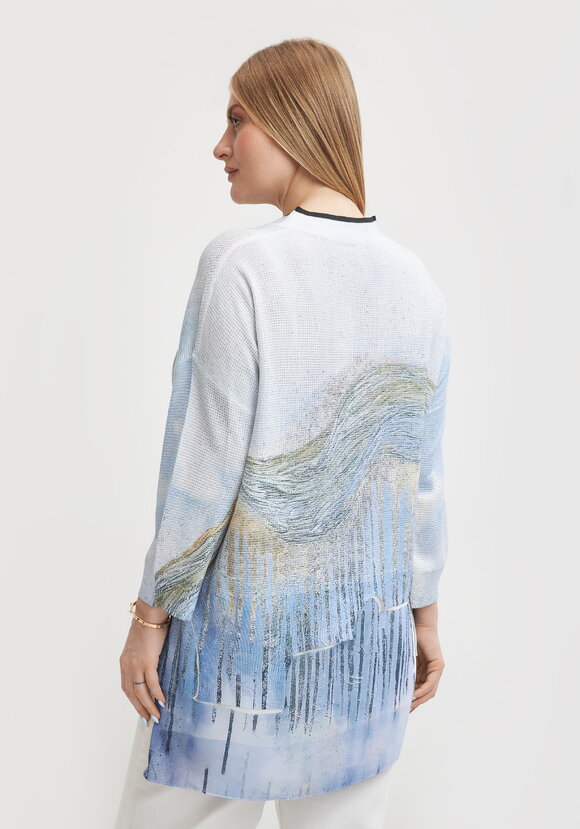 Джемпер-туника с дизайнерским принтомМилана шир.  580, рис. 9