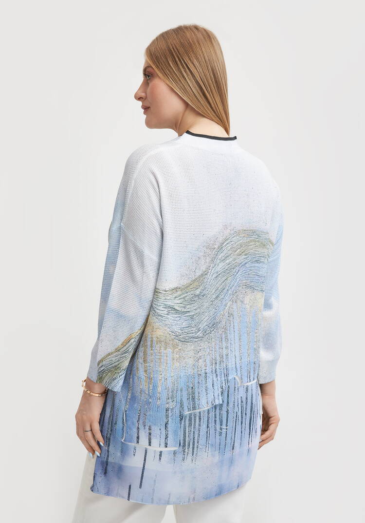 Джемпер-туника с дизайнерским принтомМилана шир.  750, рис. 9