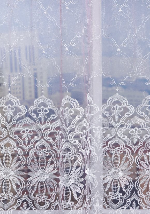 Комплект тюля с вышивкой Бонжур шир.  580, рис. 6