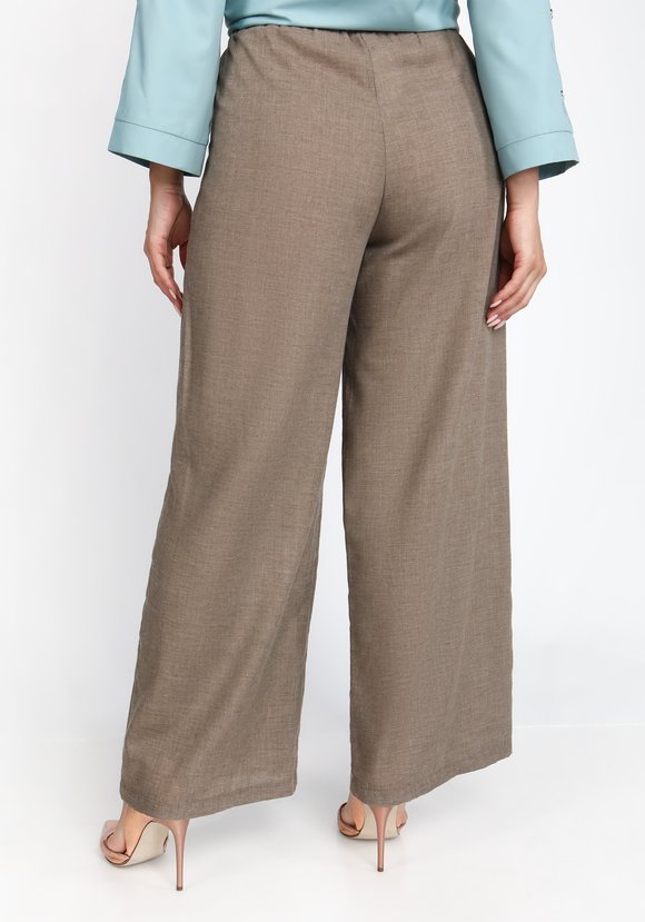 Брюки широкие из хлопка на резинке шир.  580, рис. 10