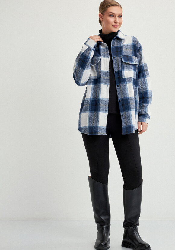 Рубашка фланелевая в клeтку шир.  580, рис. 18