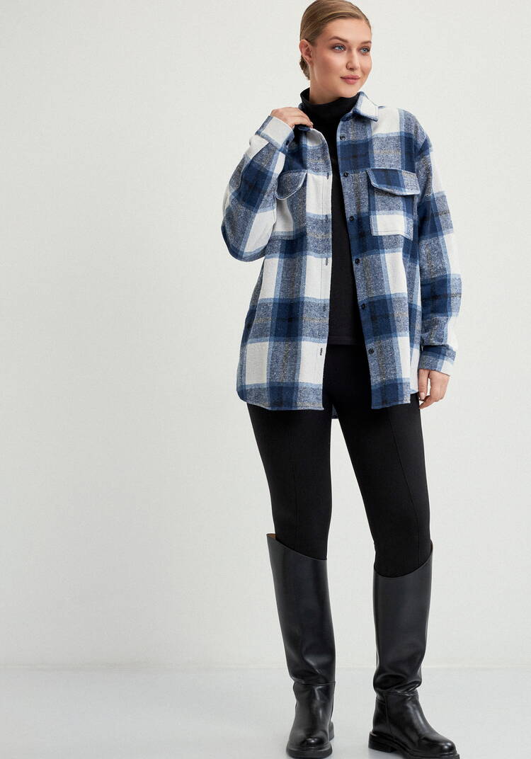 Рубашка фланелевая в клeтку шир.  750, рис. 18