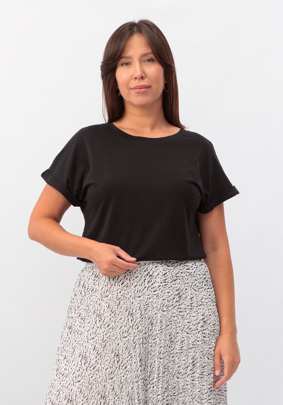 Блуза базовая с подворотами на рукавах шир.  580, рис. 1