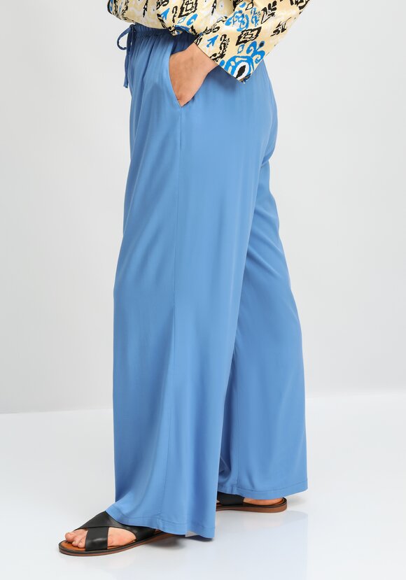 Брюки палаццо с резинкой на поясе шир.  580, рис. 15