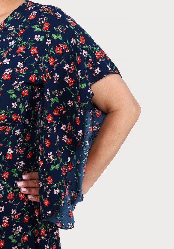 Платье с оригинальными рукавами и поясом шир.  580, рис. 8