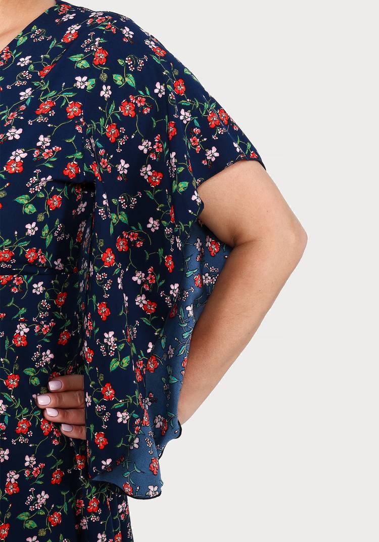 Платье с оригинальными рукавами и поясом шир.  750, рис. 8