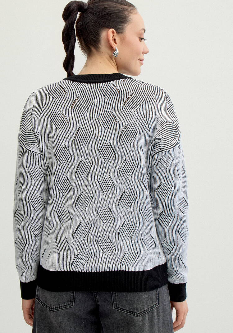 Джемпер с фактурным орнаментом шир.  750, рис. 3