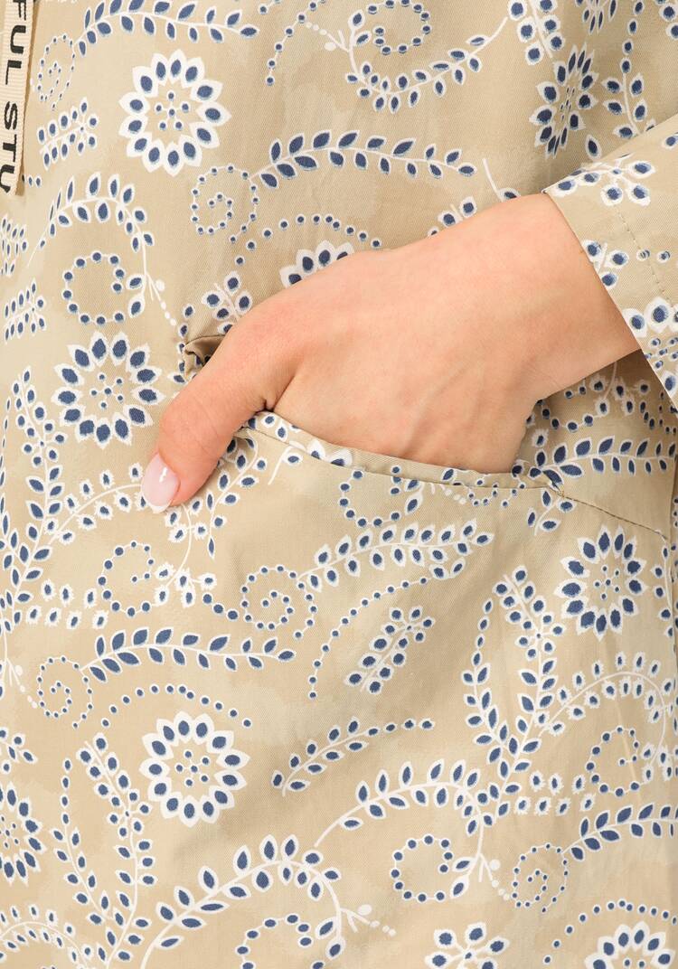 Ветровка с цветочным принтом шир.  750, рис. 5