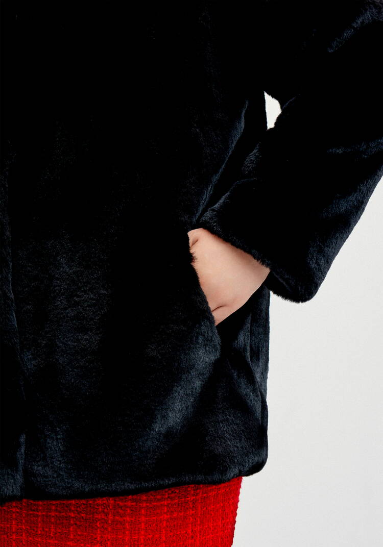 Шуба из эко меха Мишель шир.  750, рис. 7