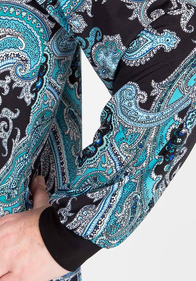 Блуза с восточным принтом и вырезом капля шир.  750, рис. 5