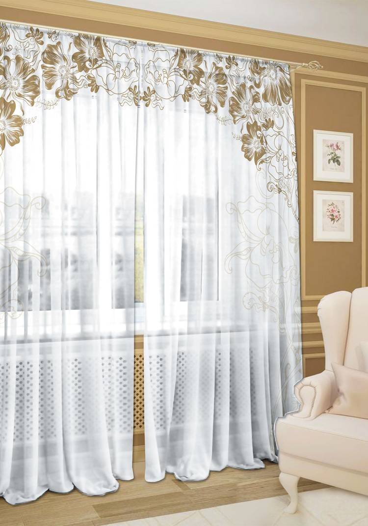 Тюль- шифон Любование шир.  750, рис. 3