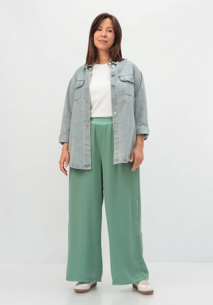 Брюки с резинкой на талии прямые шир.  750, рис. 16