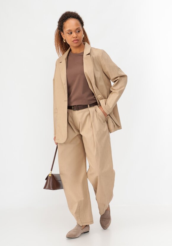 Пиджак изо льна однобортный шир.  580, рис. 14