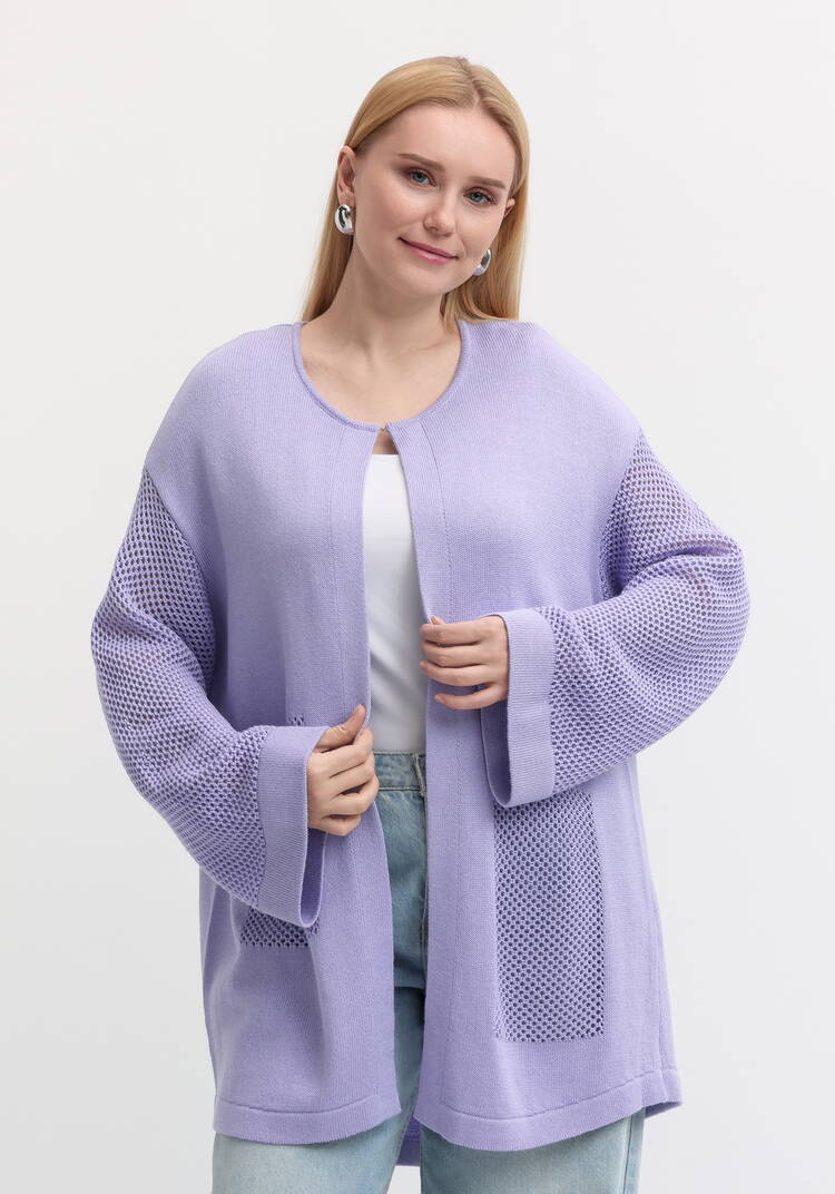 Кардиган оригинальной вязки прямого кроя шир.  750, рис. 7