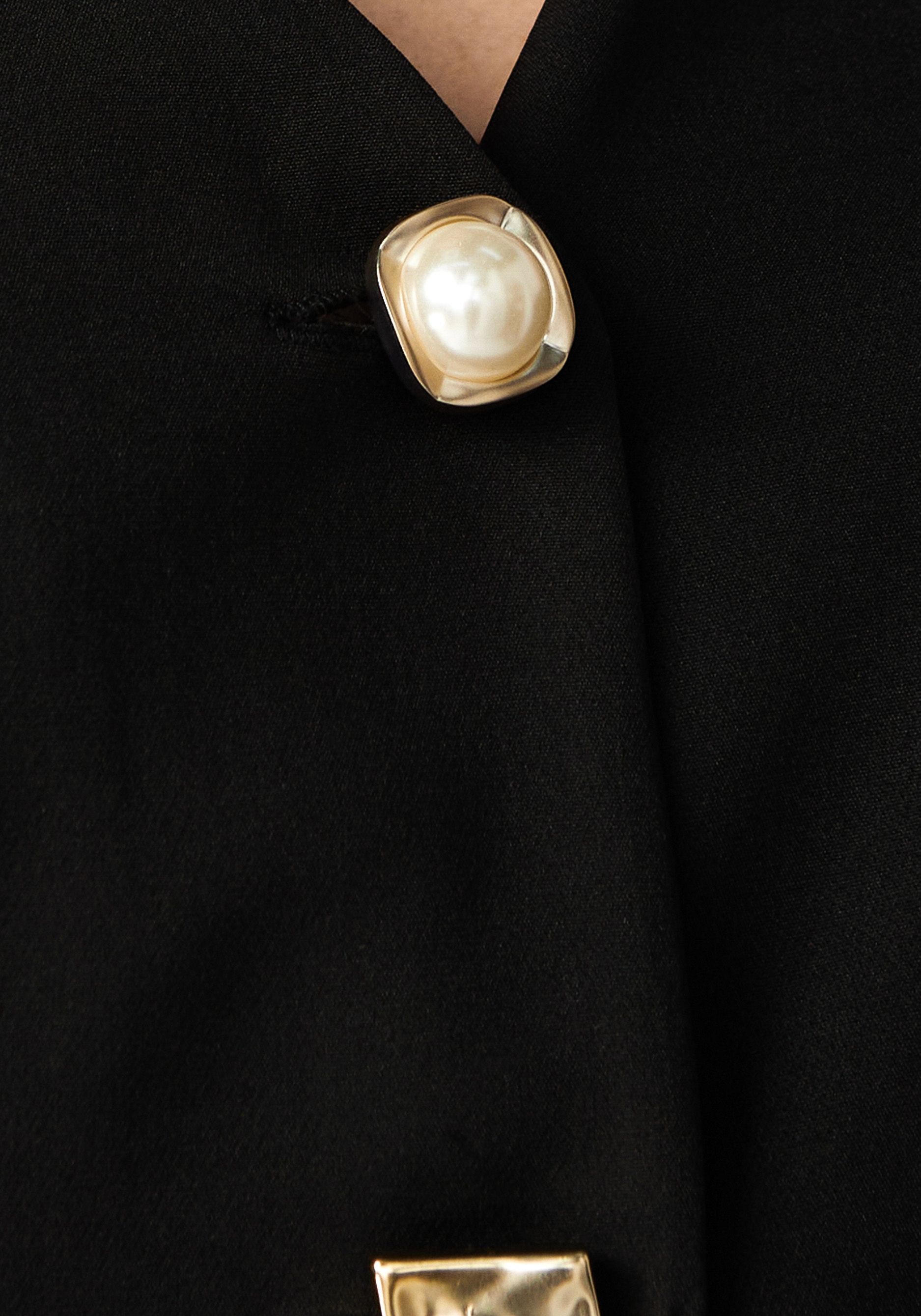 Жакет приталенный с декоративными пуговицами Mio Imperatrice, цвет черный, размер 58 - фото 4