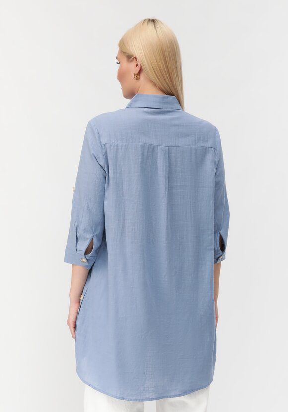 Туника с декоративными пуговицами Тина шир.  580, рис. 9