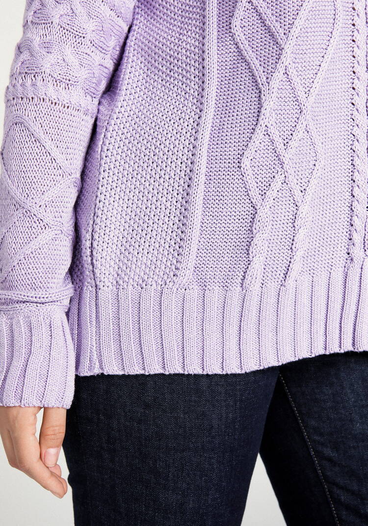 Джемпер с V-образным вырезом и косами шир.  750, рис. 26