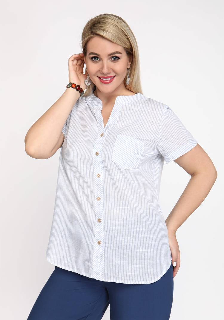 Блуза-рубашка Модный комплимент шир.  750, рис. 6