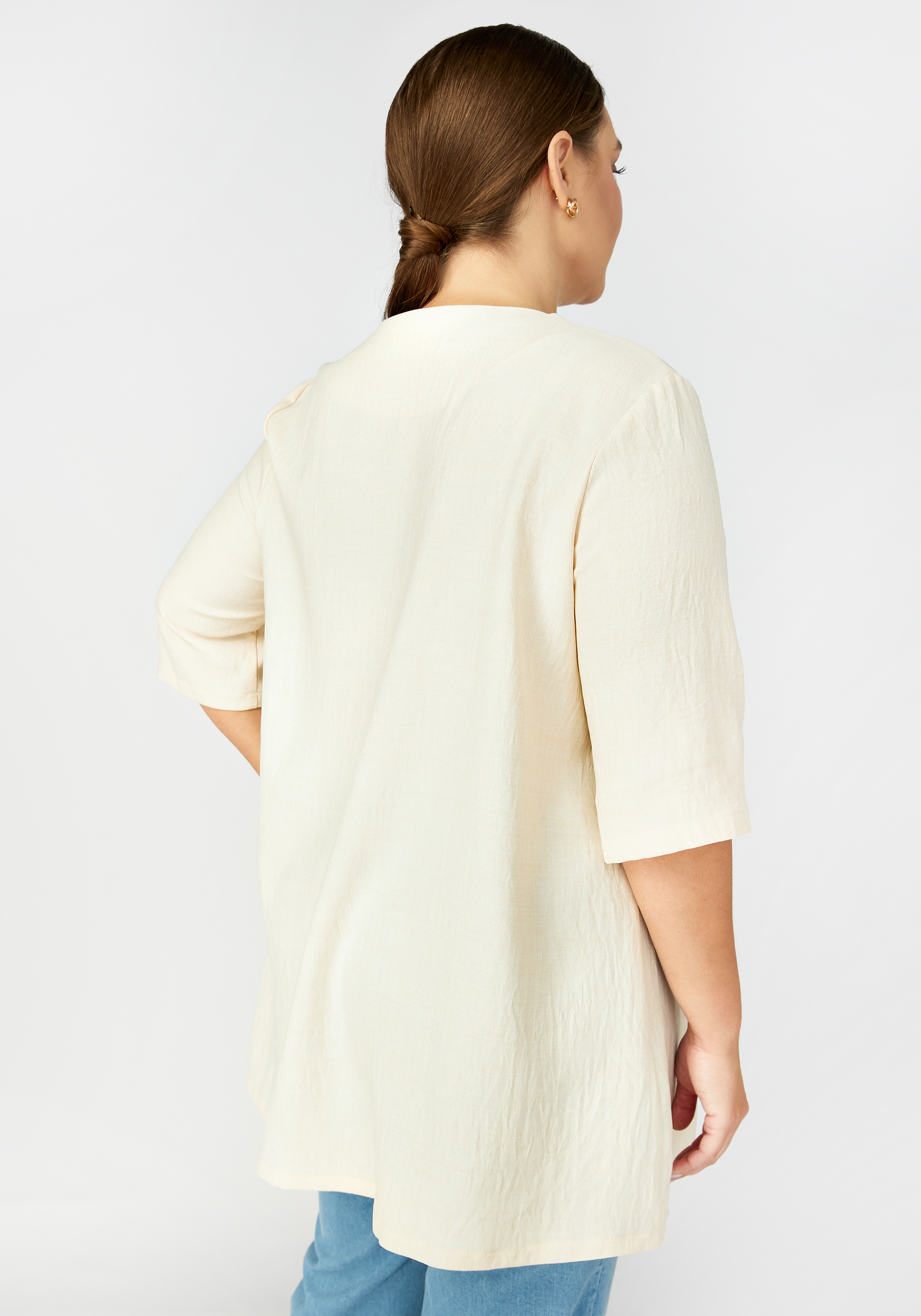 Блуза с планкой на пуговицах Manhattan, цвет белый, размер 60 - фото 10