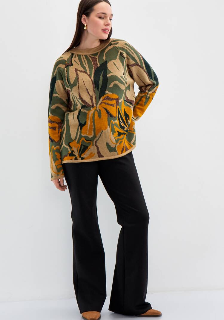 Джемпер с растительным орнаментом шир.  750, рис. 24