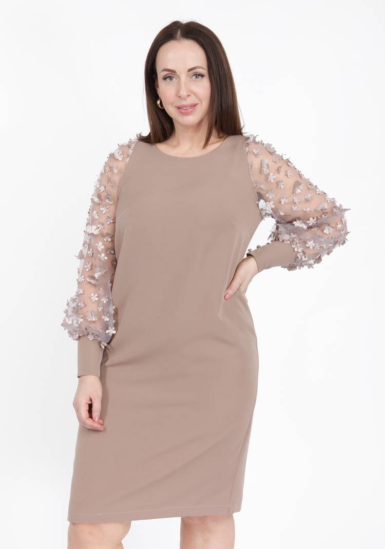 Платье коктейльное из комбинированной ткани шир.  750, рис. 16