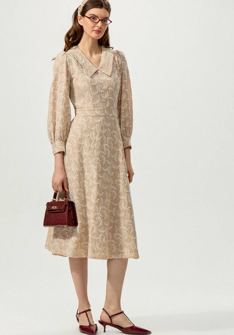 Платье из шитья с английским воротником шир.  750, рис. 8