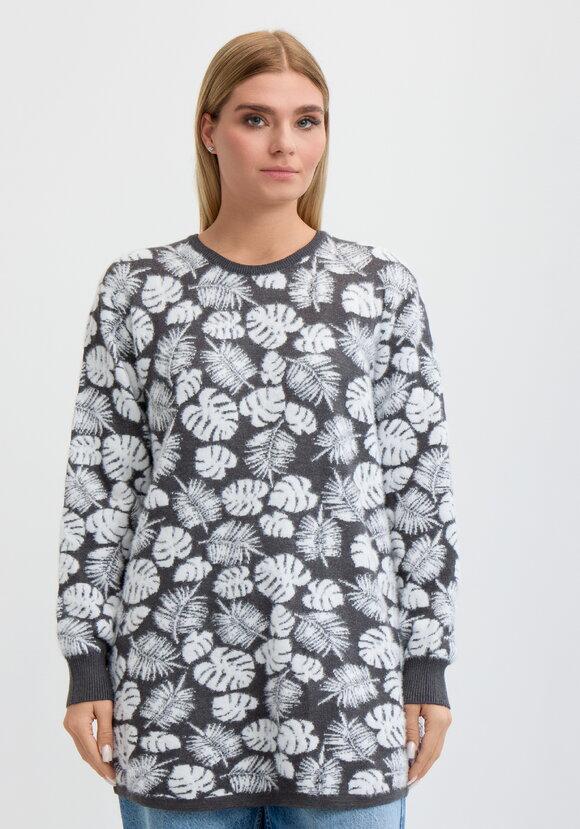 Туника пушистая с принтом шир.  580, рис. 10