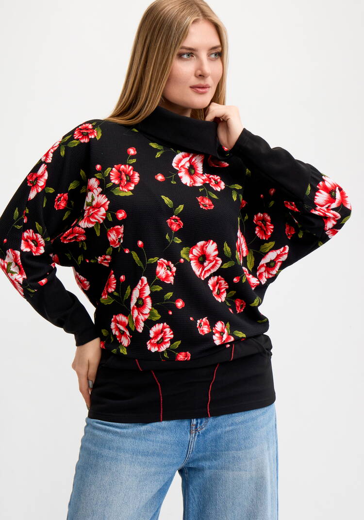 Джемпер свободного кроя с карманами шир.  750, рис. 8