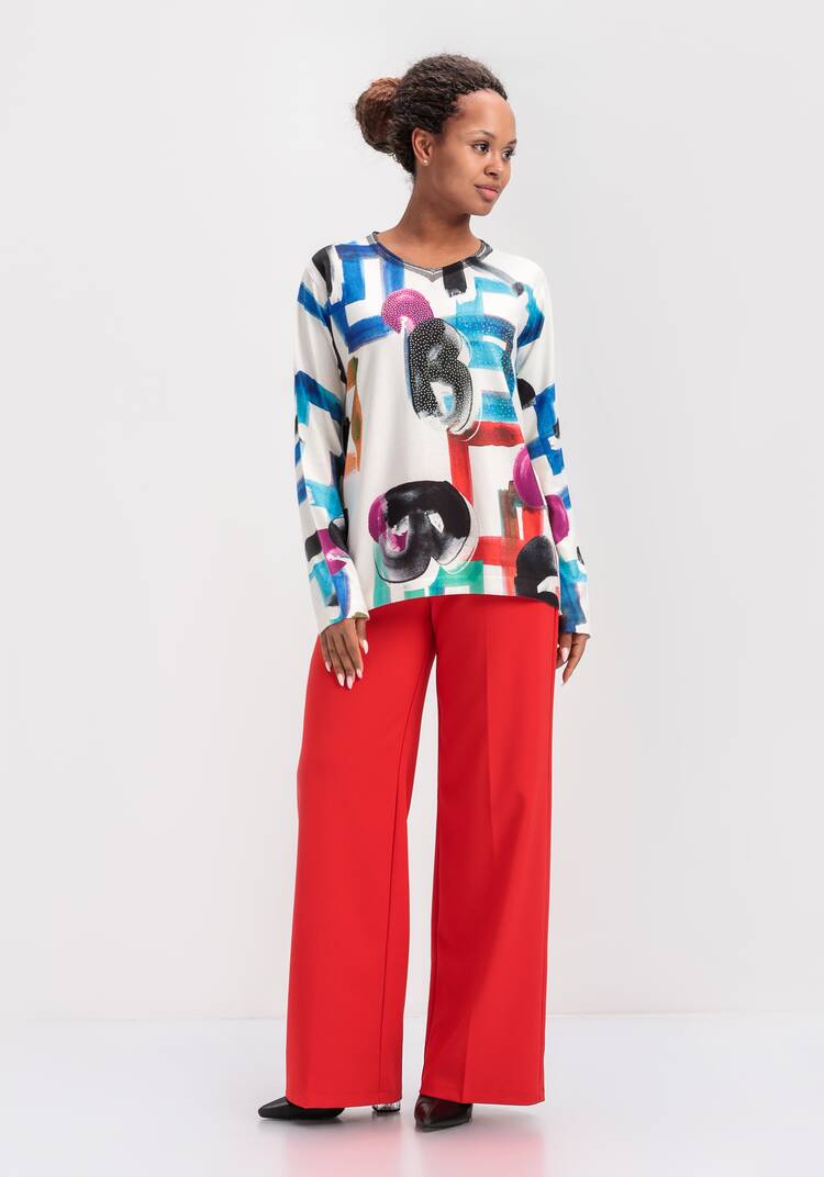 Джемпер с ярким орнаментом шир.  750, рис. 14